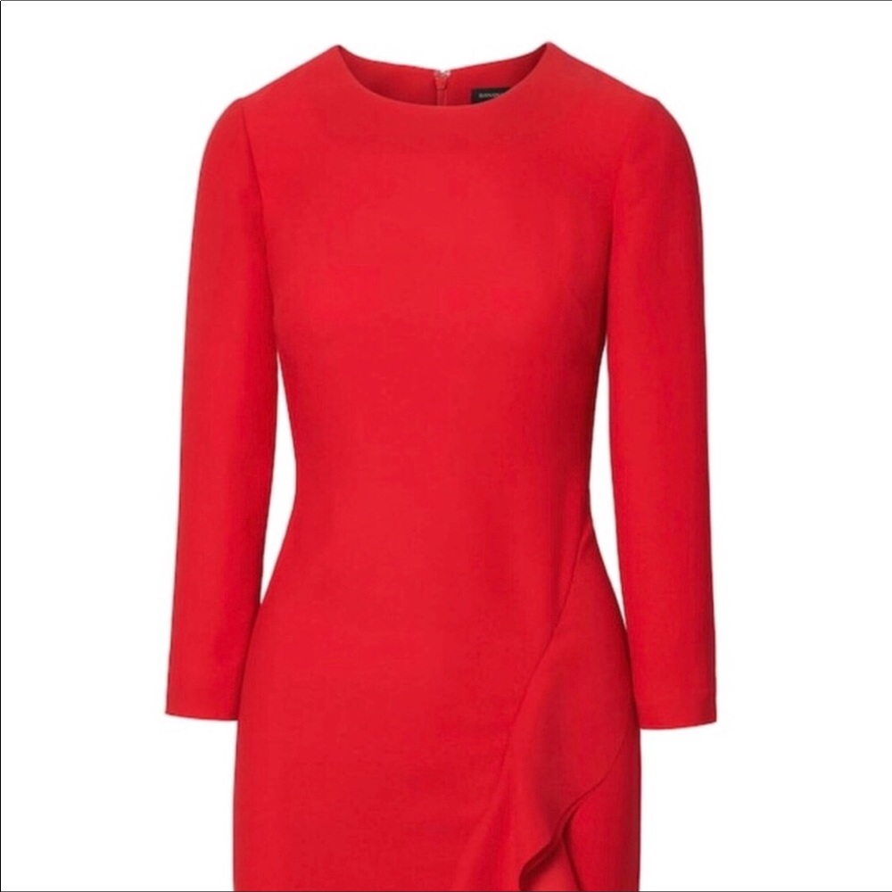 Banana Republic Red Ruffled Dress - Picture 3 of 5